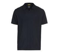 camel active - Strick-Poloshirt aus Baumwoll-Leinen-Mix dark navy - Gr. - L