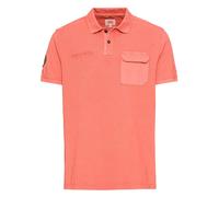 camel active Herren Piqué Poloshirt aus zertifiziertem Organic Cotton Rot-Orange, Menswear-M
