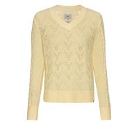 camel active Damen Pullover mit V-Ausschnitt Vanille, Womenswear-L
