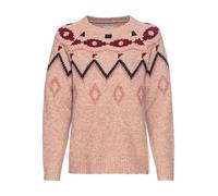 camel active Damen Strickpullover mit Norwegermuster Pink-Rot Womenswear-XL