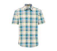 CAMEL ACTIVE Regular Fit Halbarm Hemd New Kent Kragen Karo grün