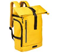 camel active Herren Rolltop-Rucksack aus recyceltem Nylon Gelb, Menswear-L