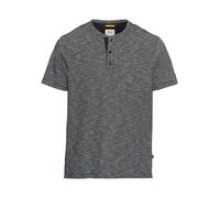 Camel Active Kurzarm-Henley Herren aus reiner Baumwolle Schwarz XXXL