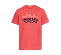 camel active Herren T-Shirt mit Print aus Organic Cotton Sonnenausgeblichenes Rot, Menswear-XL