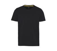 camel active Herren Basic Kurzarm T-Shirt mit Rundhalsausschnitt Schwarz Menswear-M