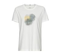 camel active Damen T-Shirt mit Print aus nachhaltigem Organic Cotton Weiß-Grau Womenswear-M