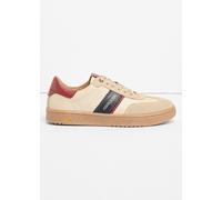 camel active Herren Low-Top Sneaker, Männer Halbschuhe,Wechselfußbett,schnürschuhe,Business,Freizeit,straßenschuhe,beige/blau,43 EU