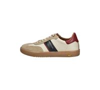 Sneaker CAMEL ACTIVE, Herren, Gr. 42, blau (beige, blau), Veloursleder, Nappaleder, casual, Schuhe, Schnürschuh, Retro Sneaker, Freizeischuh mit Logoschriftzug (83124818-42) beige, blau