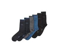 camel active Socken 6er-Pack - Schwarz, Grau, Blau - hochwertige Strümpfe aus biologischer Baumwolle für Freizeit, Arbeit und Sport - passend für alle Schuhe
