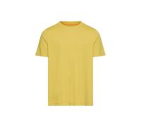 Kurzarmshirt CAMEL ACTIVE, Herren, Gr. M, moss gelb, Jersey, Obermaterial: 71% Baumwolle, 25% Polyester, 4% Elasthan, bestickt, unifarben, regular fit hüftbedeckend, Rundhals, abgesteppte Kante, Shirt