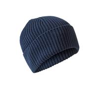 camel active - Strick-Beanie aus reiner Baumwolle night blue - Gr. - OS