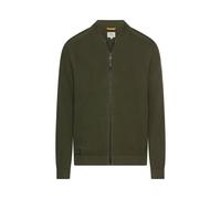 camel active - Strickjacke im Bomberstil forest green - Gr. - 3XL