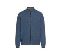 camel active - Strickjacke mit Bomberkragen tinted blue - Gr. - XL