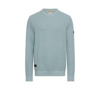 camel active Herren Strickpullover mit Rundhalsausschnitt und feiner Struktur Wasserblau, Menswear-XXL