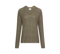 camel active - Strickpullover mit V-Ausschnitt shadow khaki - Gr. - XXL