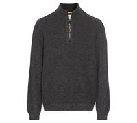 camel active Herren Stricktroyer aus Baumwollmix Dunkelgrau, Menswear-XL