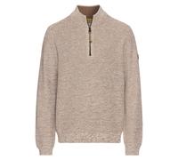 camel active Herren Stricktroyer aus Baumwollmix Sand, Menswear-XXL