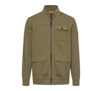 camel active - Sweatjacke mit Kontrastdetails deep olive - Gr. - L