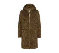 camel active - Teddy Mantel mit Kapuze dark khaki - Gr. - 42