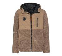 camel active Herren Teddyjacke im Materialmix Braun menswear-48