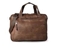 camel active Herren Traces Business Tasche mit gepolstertem Laptopfach Braun, Menswear-L