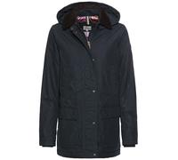 camel active Damen Wachsjacke mit Abnehmbarer Kapuze Dunkelblau womenswear-40