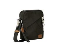 Umhängetasche CAMEL ACTIVE "Aurum", Damen, Gr. B/H/T: 19cm x 22cm x 6cm, schwarz, Polyester, beschichtet, clean, unifarben mit Farbeinsätzen, Taschen Umhängetasche, aus recyceltem Polyester in Nylonst