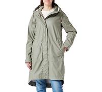 camel active Womenswear Damen Regenmantel mit Kapuze Coat, Oliv, 38