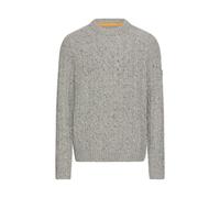 Camel Active - Zopfmuster Strickpullover mit Merinowolle dust grey - Gr. - M