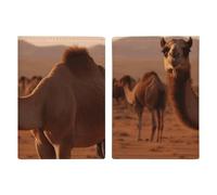 Camel Walking Reisepasshülle, PU-Leder, wasserdicht, Reisebrieftasche mit Kreditkartenfächern für Damen und Herren, Stil, 20,3 x 13,8 cm, Stil:, 20.3x13.8cm