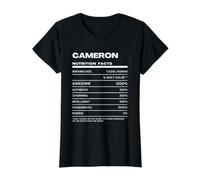 Cameron Durchschnittliche Nährwerte Name Lustig Preisgünstiges Grafik-T-Shirt, Damen, Schwarz, XL