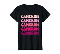 Cameron First Name Minimalist Design Preisgünstiges Grafik-T-Shirt, Damen, Schwarz, XL