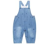 CAMILIFE Baby Kleinkind Jungen Mädchen Basic Denim Latzhosen Overalls Baumwolle Jeans Hose mit Hosenträger Strampler Cool Flugzeug Pattern - Denim Blau Größe 68-74