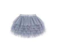 Camilife Kleinkind Kinder Mädchen Tuturock Kuchenrock Tütürock Stufenrock Prinzessinrock Minirock Ballett Tutu mit Elastischer Bund Kostüm Basic - Blaugrau Herstellergr. 100