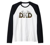 Camo Hirsch Jagd Papa T-Shirt Jagd Papa Bekleidung Raglan