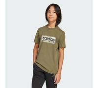adidas Jungen CAMO LINEAR JUNIOR Boys Graphic Tee, Olive strata, 7-8 Years