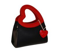 Camomilla Damen Handtasche, mit Schultergurt, Kunstleder, Kollektion Yes Love, Größe S, Farbe Schwarz