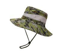 Camouflage Atmungsaktive breite Krempe Boonie Hat Outdoor Mesh Cap zum Angeln auf Reisen Badehaube Erwachsene