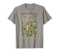Camouflage Buck Deer - USA Amerikanische Flagge Wald Tierliebhaber T-Shirt