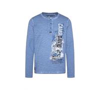 Camp David Henley-Langarmshirt mit Photoprint Nordic Blue (DE/NL/SE/PL, Alphanumerisch, 4XL, Regular, Regular, Nordic Blue)