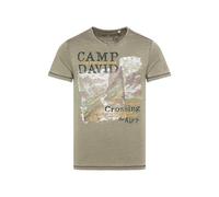 Camp David Herren Ausbrenner Shirt mit Photoprint Sage Green, XL