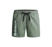 Camp David Herren Badehose mit Logo Print Green Olive, S