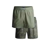 Camp David Herren Badehose mit Wasser aktiviertem Design Green Olive, XXXL