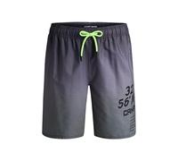 Badeshorts CAMP DAVID, Herren, Gr. XL, Normalgrößen, grau (schwarz, grün olive), Elasthan, Polyamid, Polyester, bedruckt, Badehosen Badeshorts, mit Einschubtaschen (51682150-XL) schwarz, grün olive