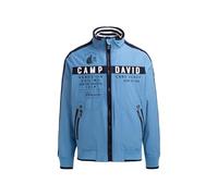 Outdoorjacke CAMP DAVID, Herren, Gr. 3XL, electric sky, Web, Material: 55% Baumwolle, 45% Polyamid, Futter Rumpf: 100% Polyamid, Futter Ärmel: 100% Polyester, bedruckt, bestickt, regular fit normal, e
