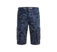 Shorts CAMP DAVID, Herren, Gr. L, Normalgrößen, harbour blau, Rippware, Material: 100% Baumwolle, bedruckt, regular fit knielang, Hosen Shorts, mit All Over Print (12735108-L) harbour blau