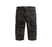 Shorts CAMP DAVID, Herren, Gr. S, Normalgrößen, schwarz wood, Rippware, Material: 100% Baumwolle, bedruckt, regular fit knielang, Hosen Shorts, mit All Over Print (41687929-S) schwarz wood