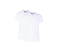 Unterhemd CAMP DAVID "underwear", Herren, Gr. L, N-Gr, weiß, Obermaterial: 95% Baumwolle, 5% Elasthan, unifarben, Unterhemden Unterhemd, mit flacher Naht (89024160-L) weiß