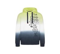 Camp David Herren Hoodie Dip Dye mit Logo Prints Neon Lime L