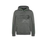 Kapuzensweatshirt CAMP DAVID, Herren, Gr. 4XL, schwarz forest, Material: 50% Baumwolle, 50% Polyester, bedruckt, relaxed fit, Rundhals, eingesetzt Rippbündchen, Sweatshirts, mit Reißverschluss-Taschen